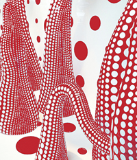 Sculpture by Yayoi Kusama.