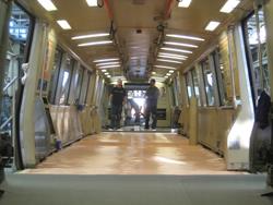 BART Installs Hard Surface Flooring in Fleet of Train Cars