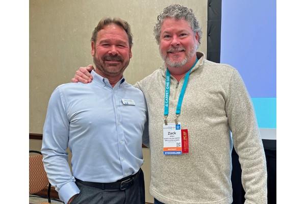 Veteran installer and trainer Robert Varden (L) and Zack Allen of Buddy Allen Carpet One