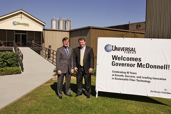 Universal Fibers Welcomes Gov. McDonnell