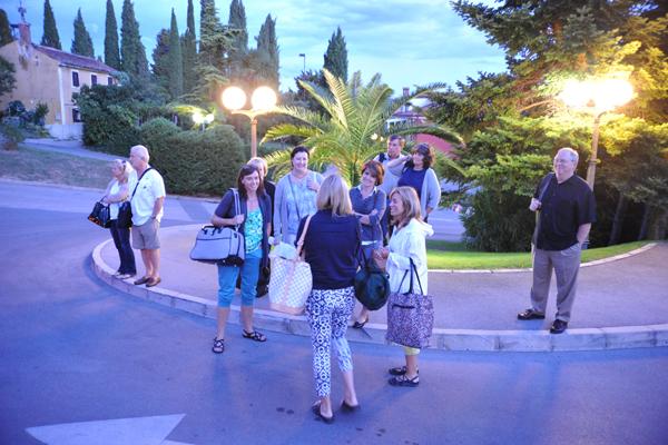 Group arriving at Portorose, Slovenia from Venice