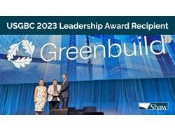 Shaw Receives USGBC 2023 Leadership Award Shaw Receives USGBC 2023 Leadership Award