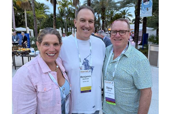 M Frank Higgins & Co.'s Kathleen and Steve Cloud with Benjamin Bachman of Gerflor USA
